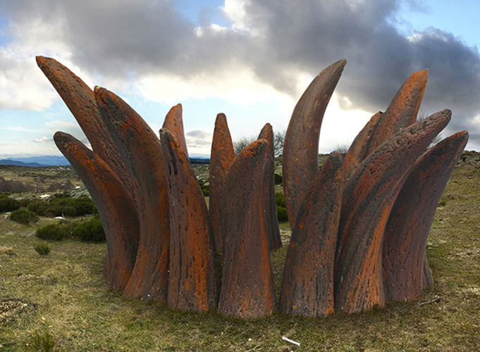 prouchet dalla costa sculpture acier corten
